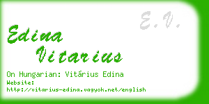 edina vitarius business card